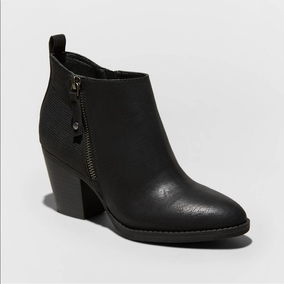 Universal Thread Shoes - Universal Thread Faux Leather Double Zip Booties